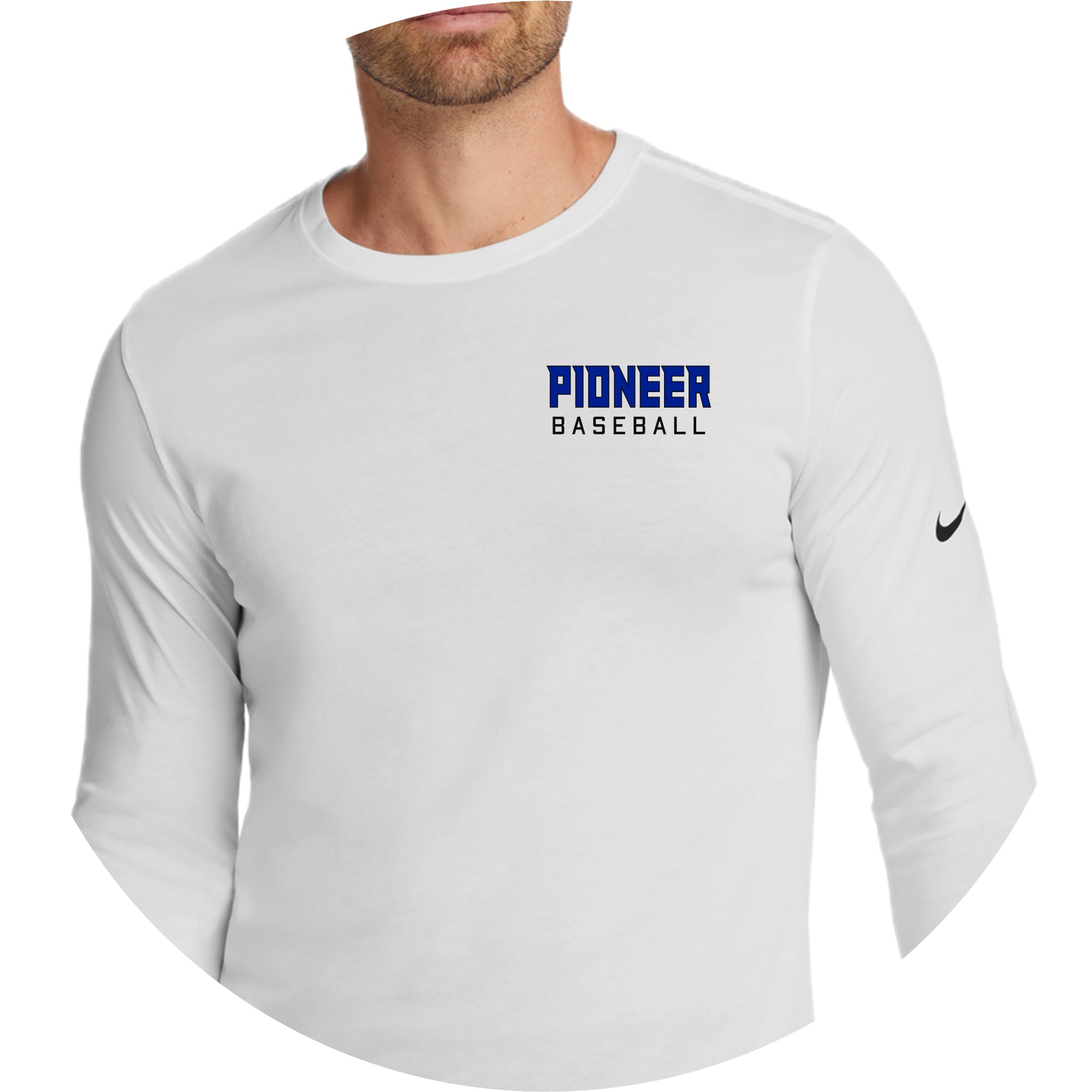 LSHS0225-14  Nike White Long Sleeve Performance Tee