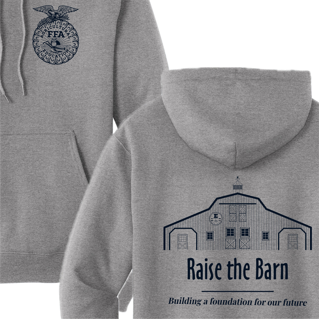 ELFFA01 - 05 Heather Grey Hooded Sweatshirt