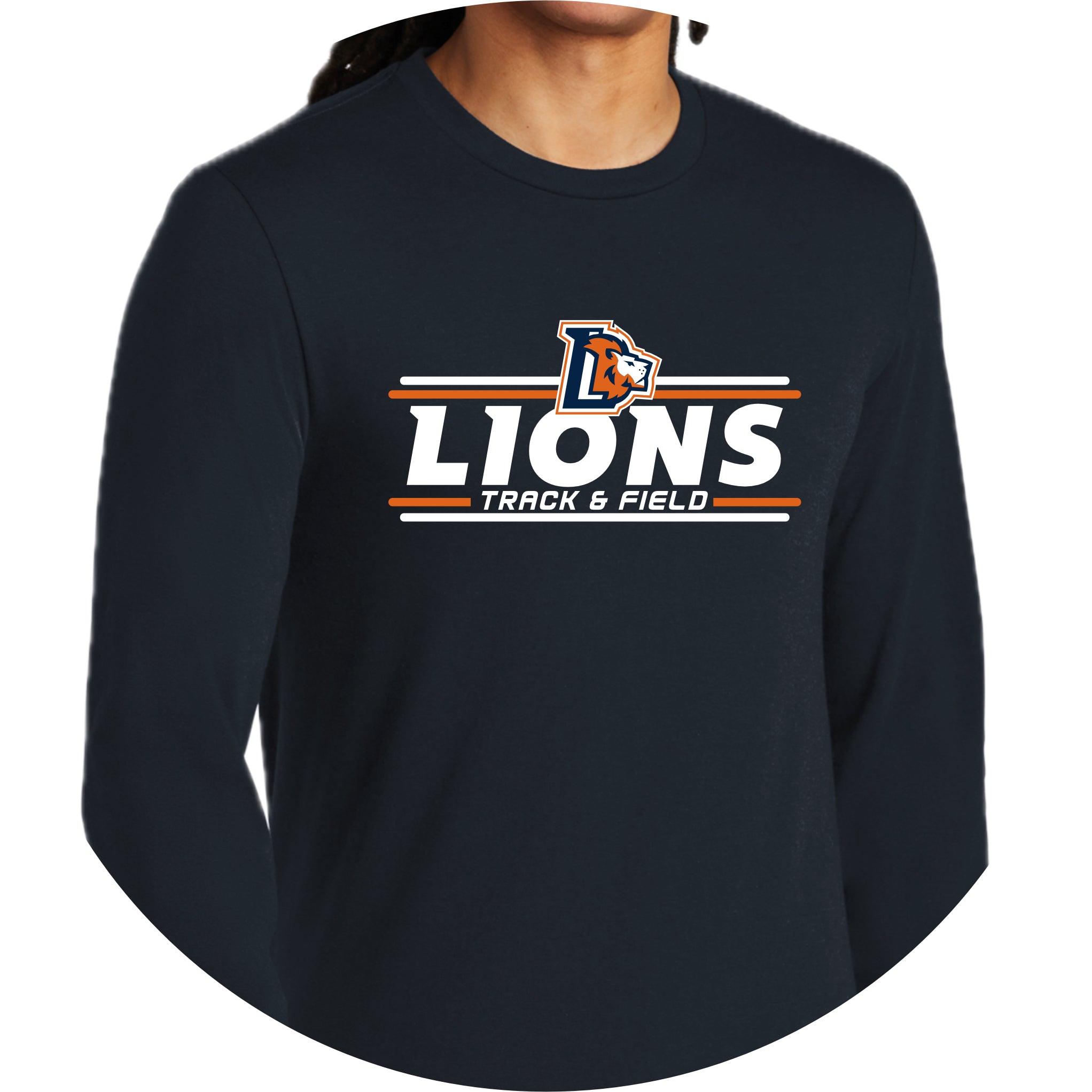 LCCS0325-06 Navy Tri-Blend Long Sleeve Tee