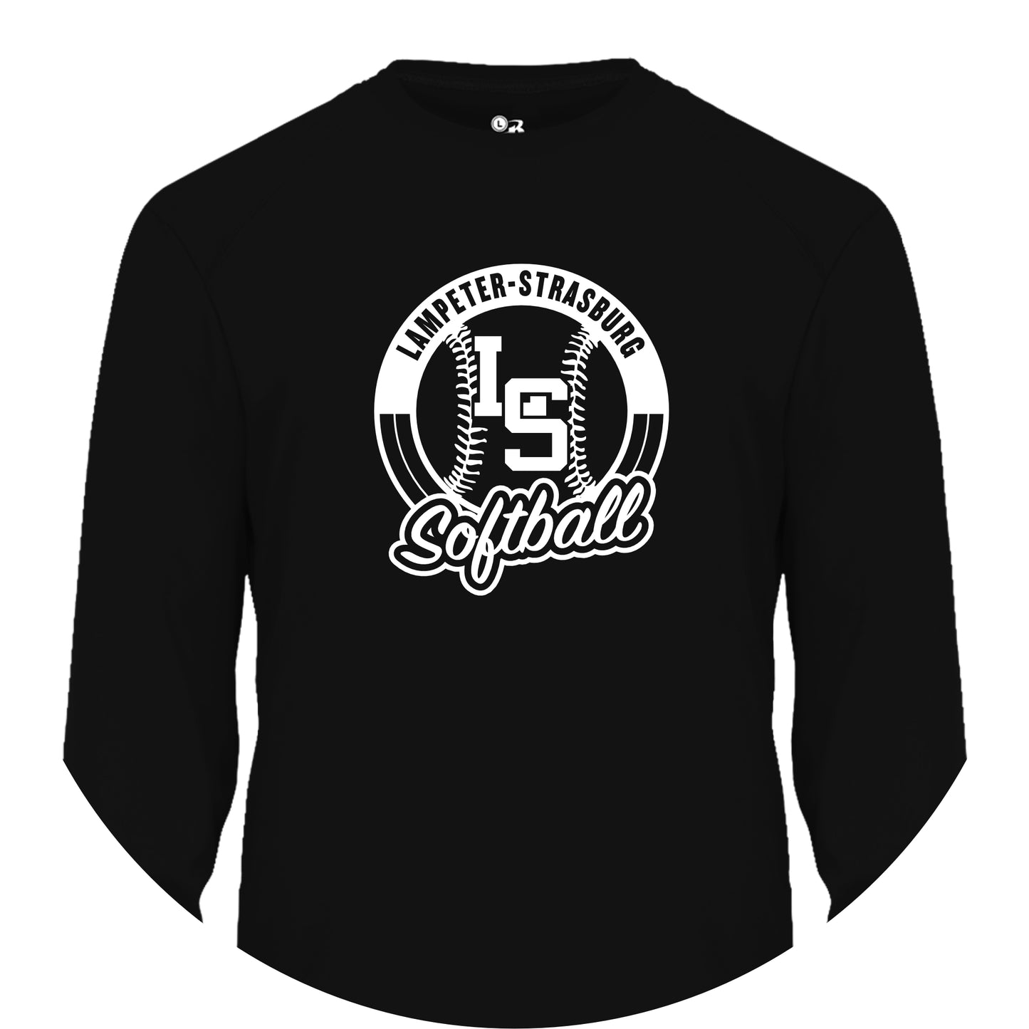 LSY0225-S07 Black Softball Performance Long Sleeve