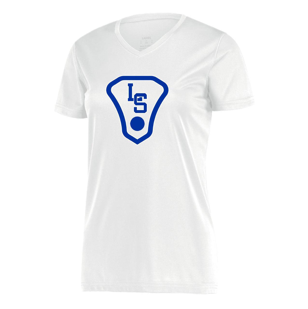 LSLAX01 -12 White Ladies Performance Short Sleeve