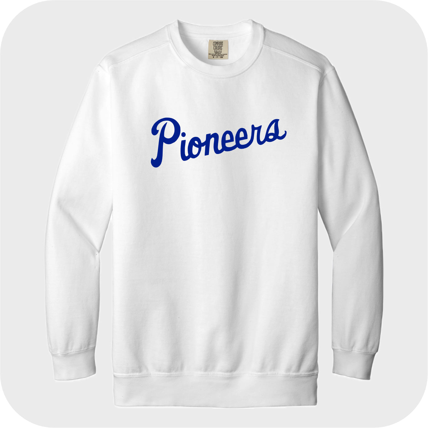 LSELEM01 - 10 White Comfort Color Crew Sweatshirt