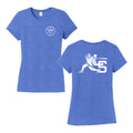 LSBSH04 - 10 Swinging Pio Ladies Royal Frost Triblend Short Sleeve Tee
