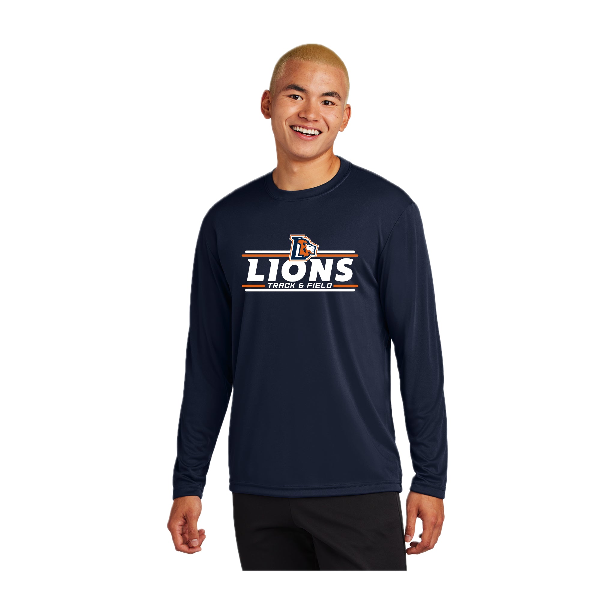 LCCS0325-07 Navy Performance Long Sleeve Tee