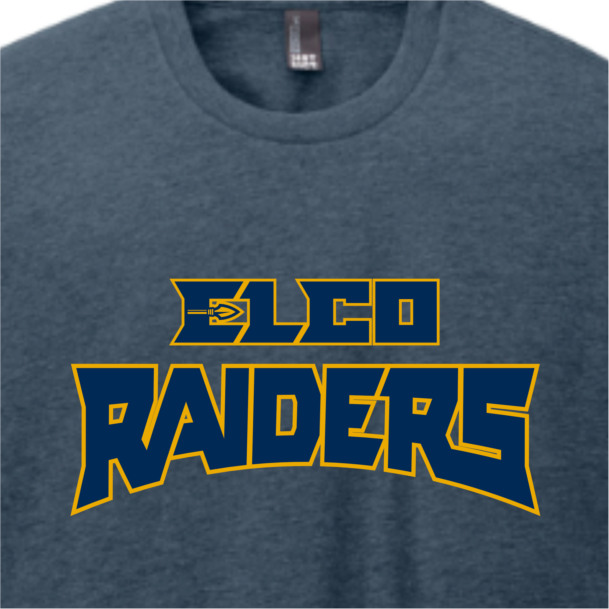 24302 - 04 Elco Raiders Heather Navy Long Sleeve Tee