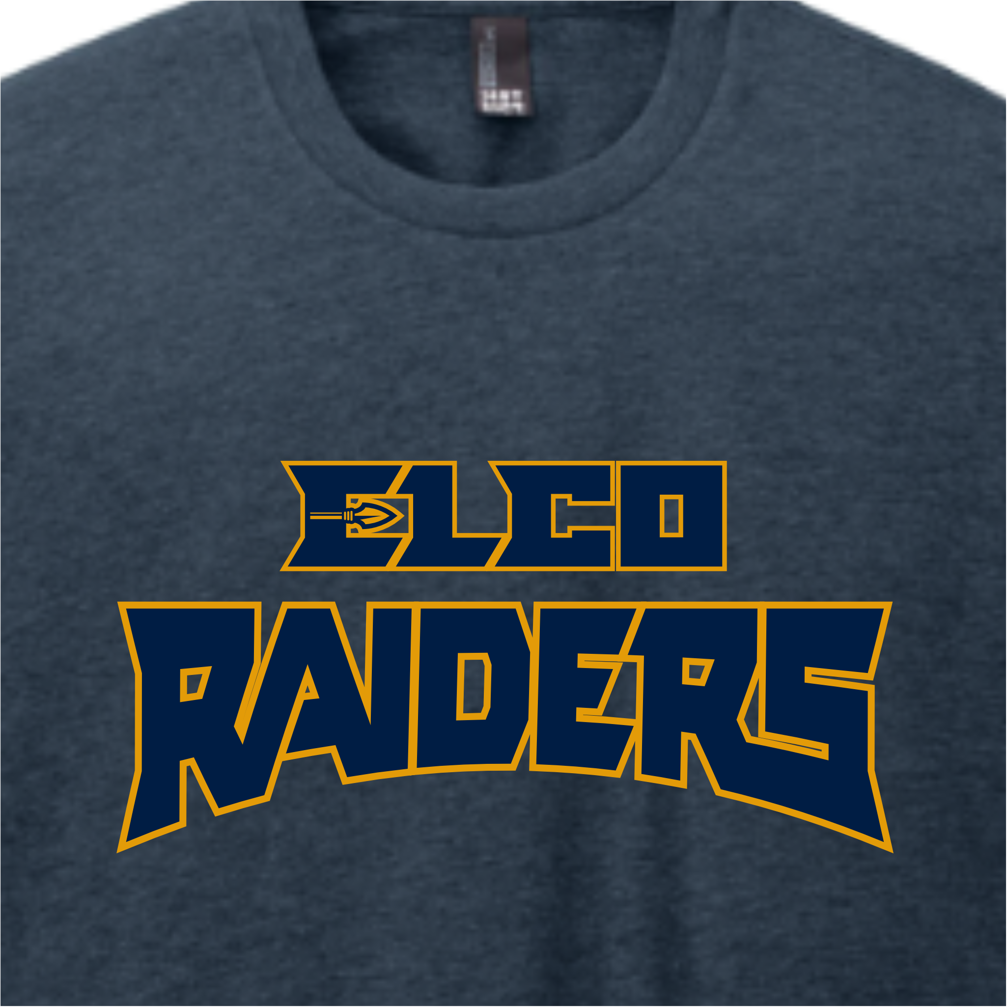24302 - 04 Elco Raiders Heather Navy Long Sleeve Tee