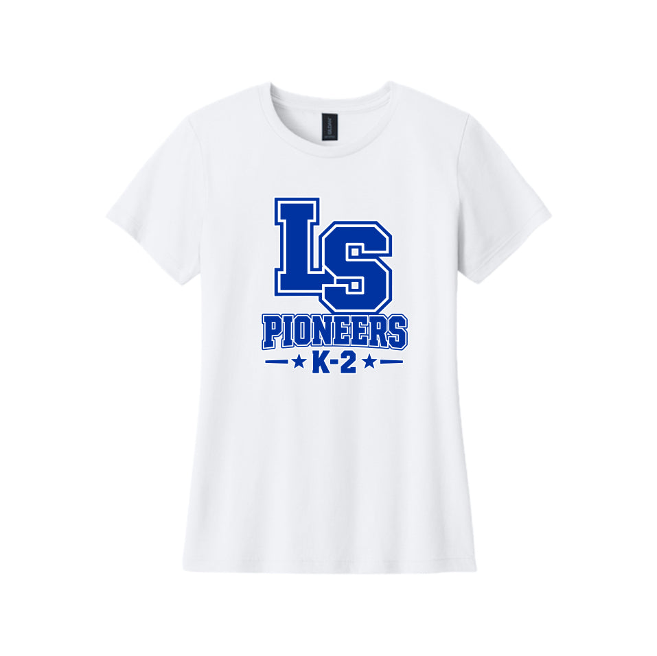 LSLAMELSH01 - 13 White LS Ladies Soft T-Shirt