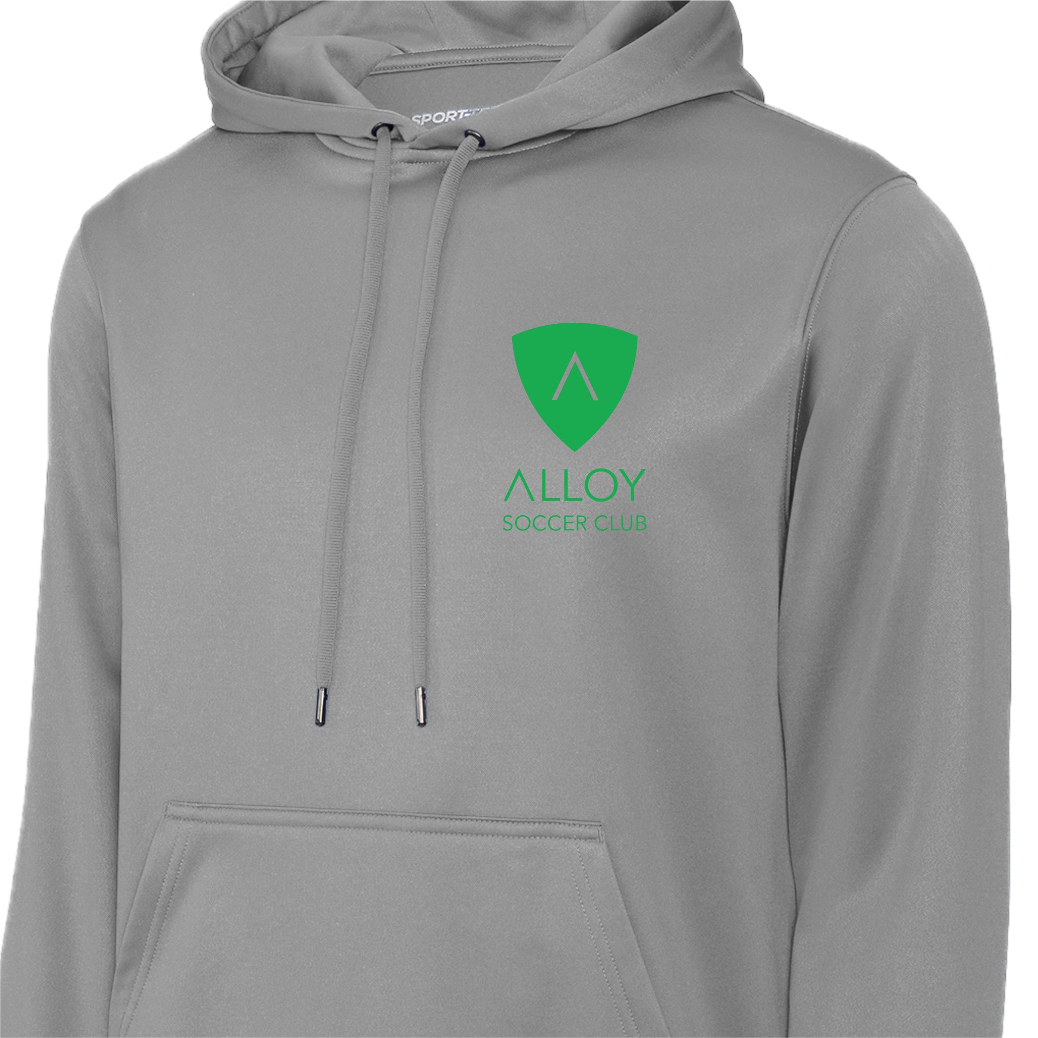 ASCSH01-09 Silver Performance Hooded Sweatshirt
