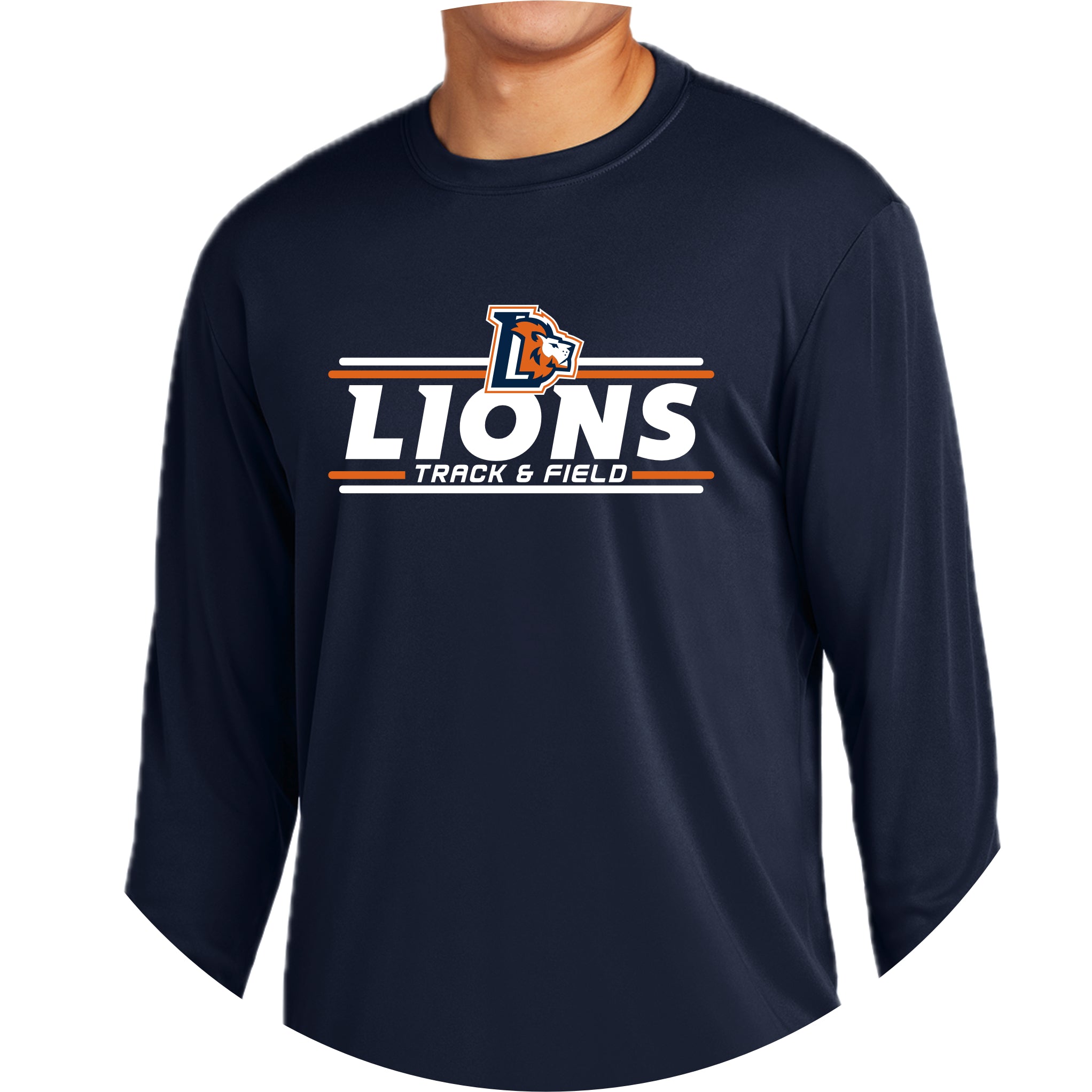 LCCS0325-07 Navy Performance Long Sleeve Tee