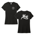 LSBSH04 - 11 Swinging Pio Ladies Black Triblend Short Sleeve Tee