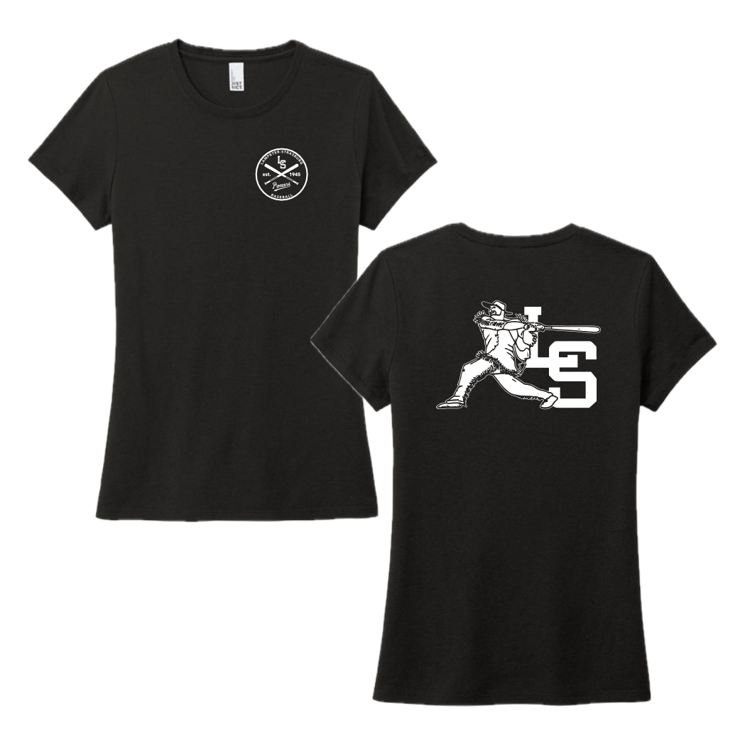 LSBSH04 - 11 Swinging Pio Ladies Black Triblend Short Sleeve Tee