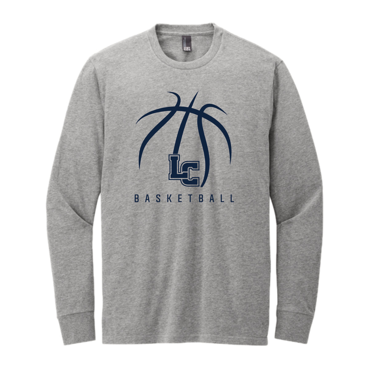LCS131- LC Basketball Long Sleeve Grey Frost Tee