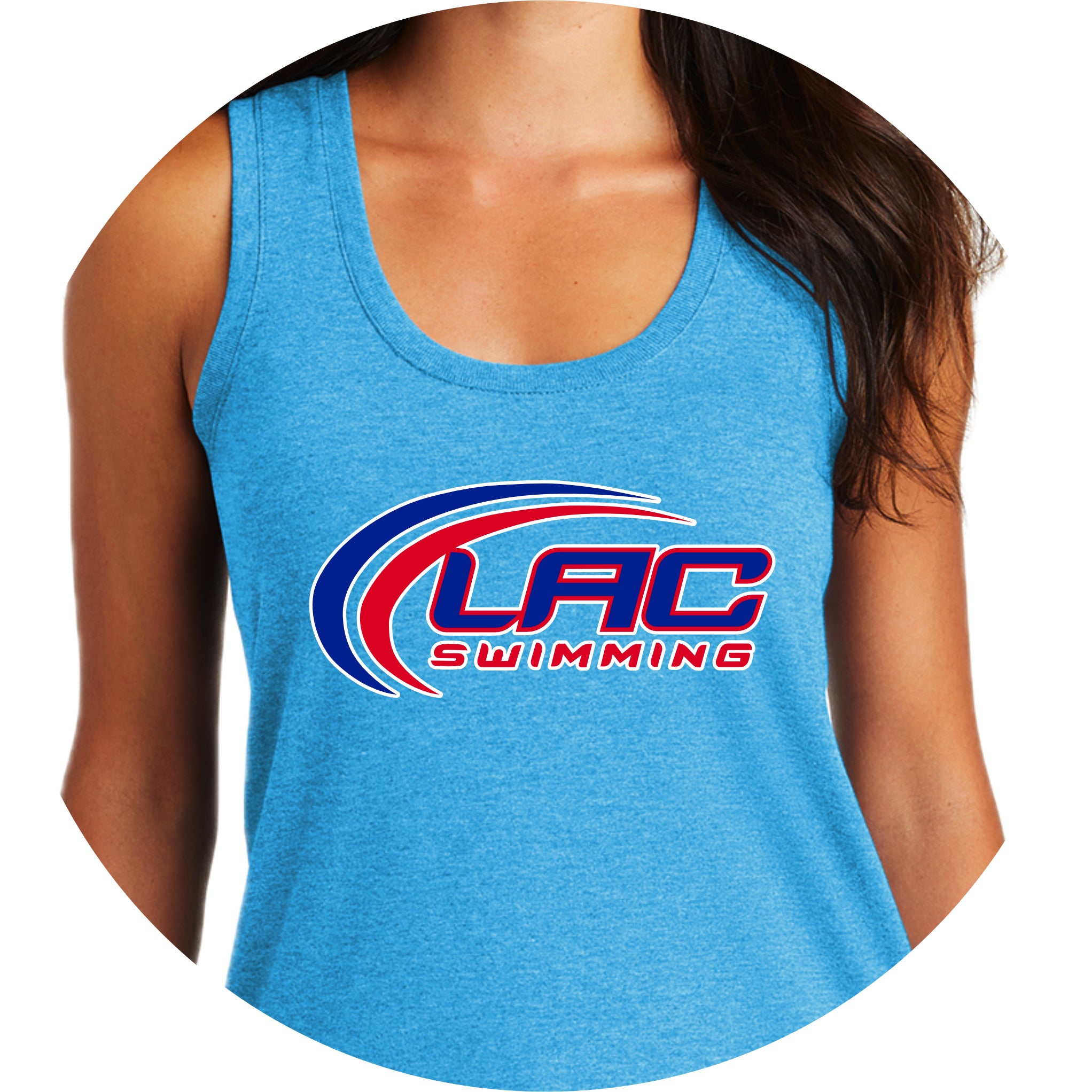 LACSH005 06 Turquoise Frost Women's Tank Top