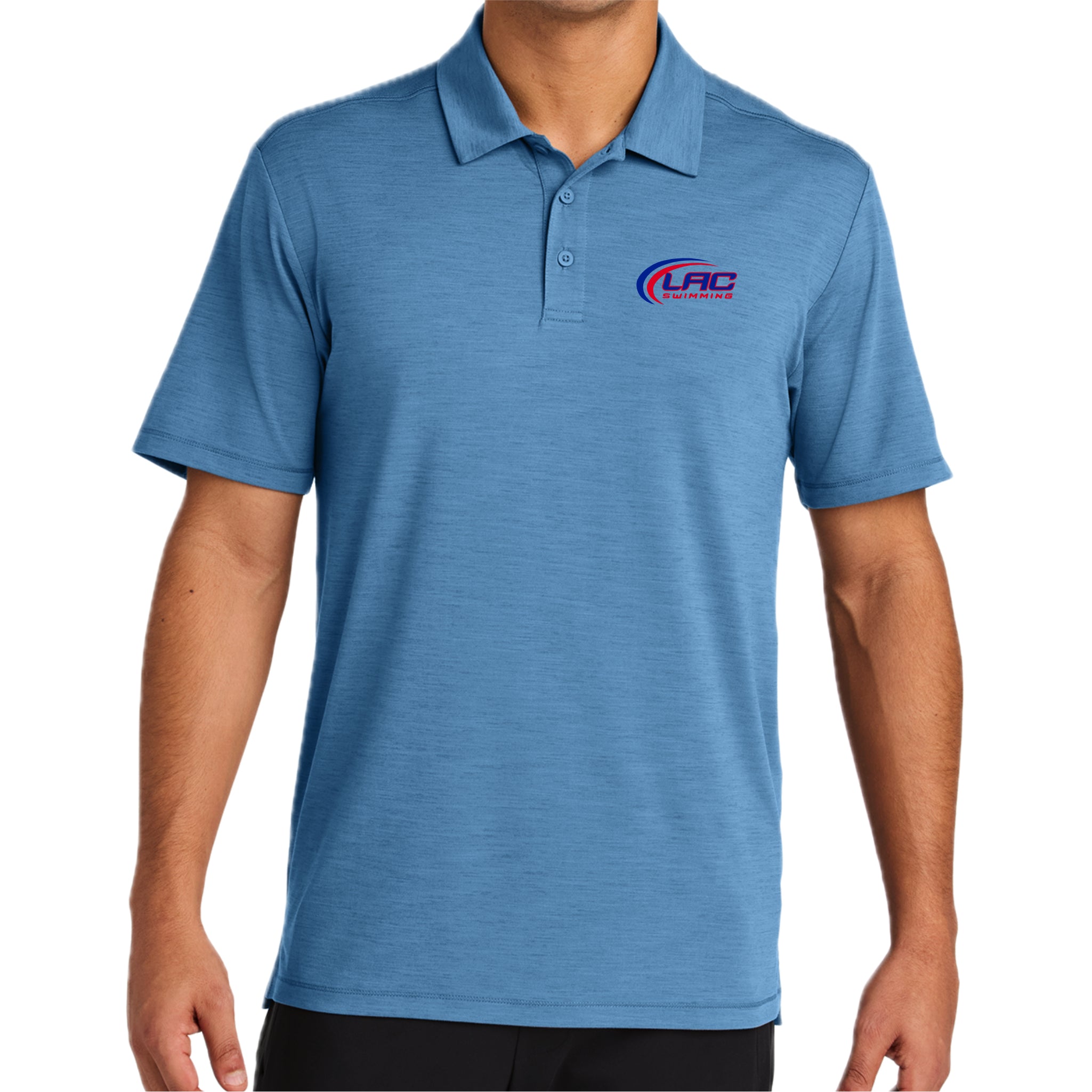 LACSH005 08 Carolina Blue Performance Polo