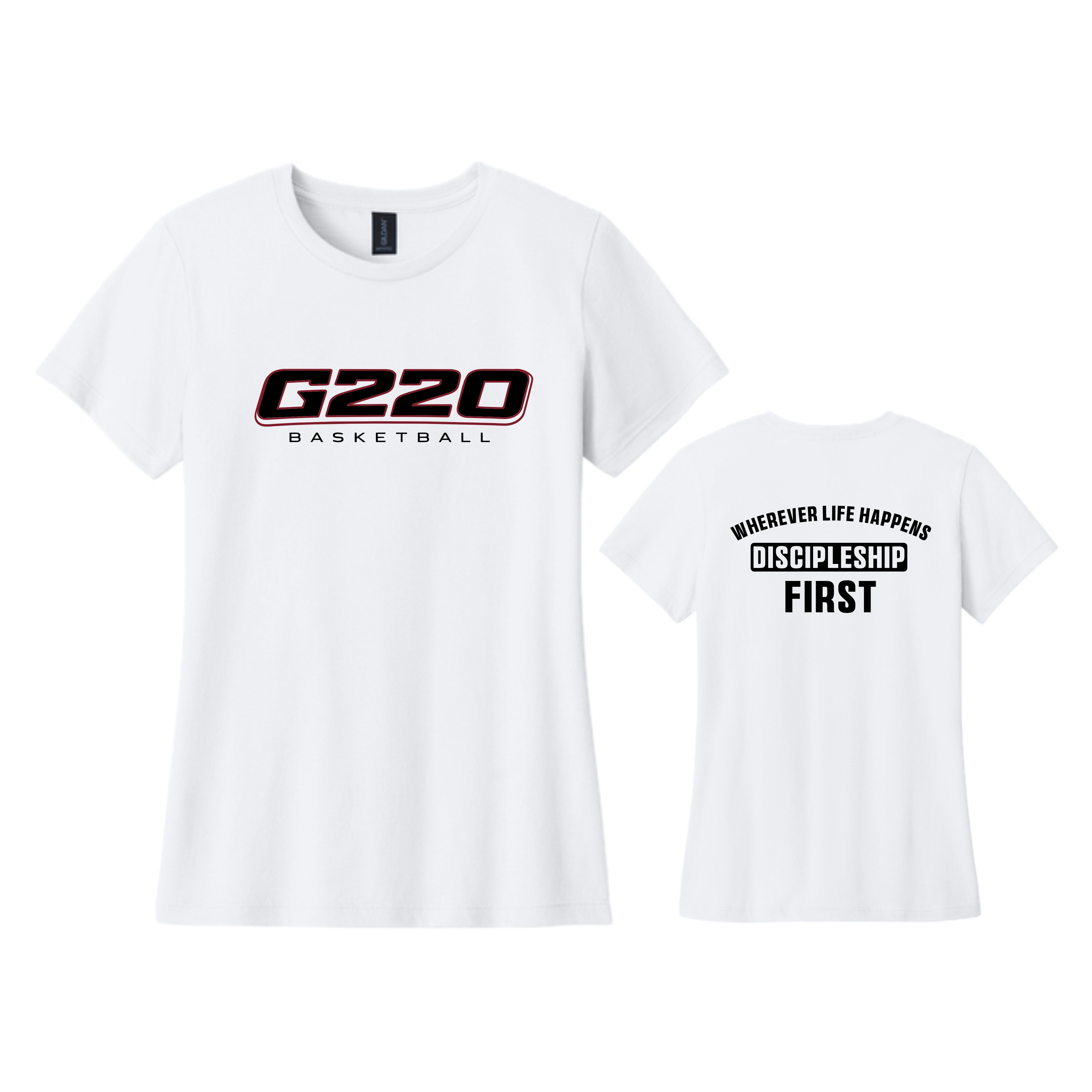 G220SH02 05 White Ladies Short Sleeve Tee