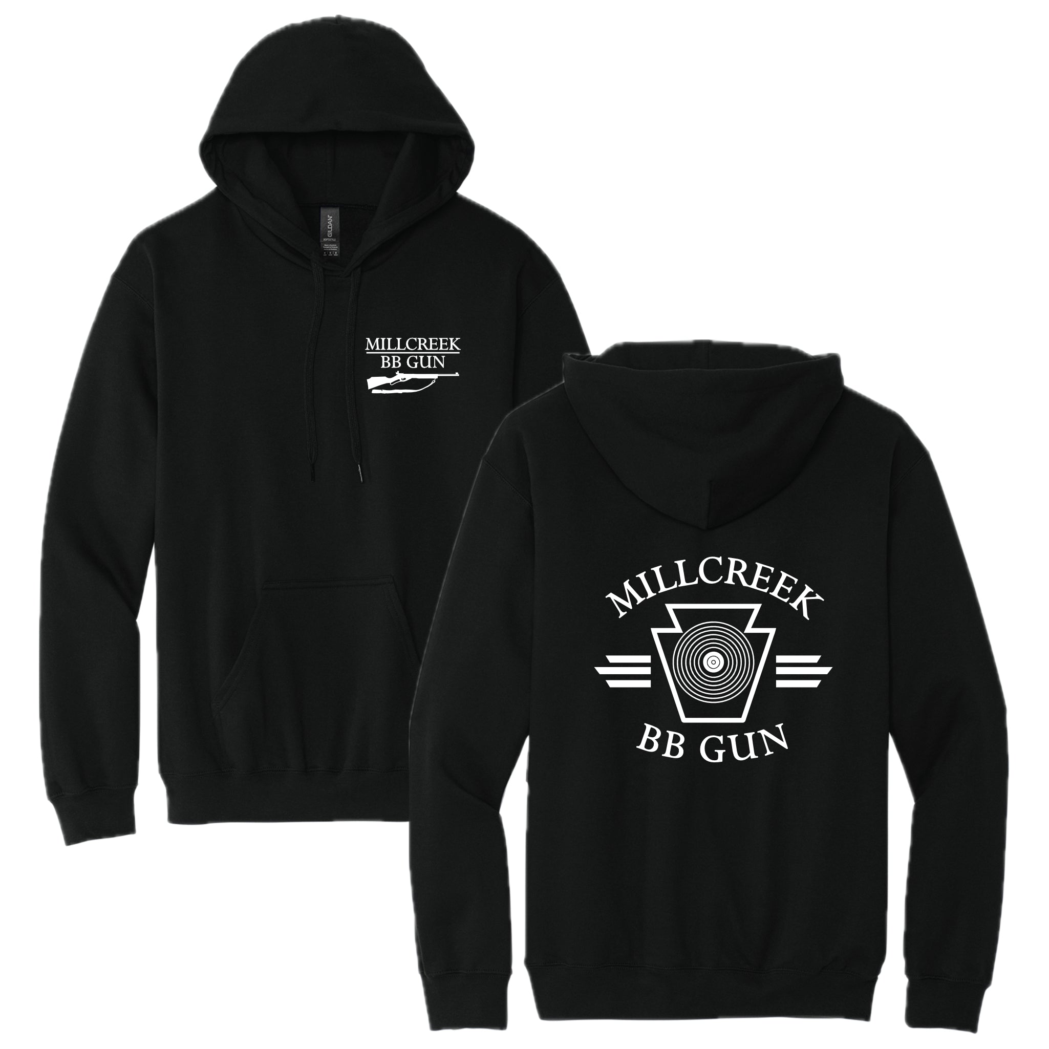 MILBBSH03-08 Black Hooded Sweatshirt
