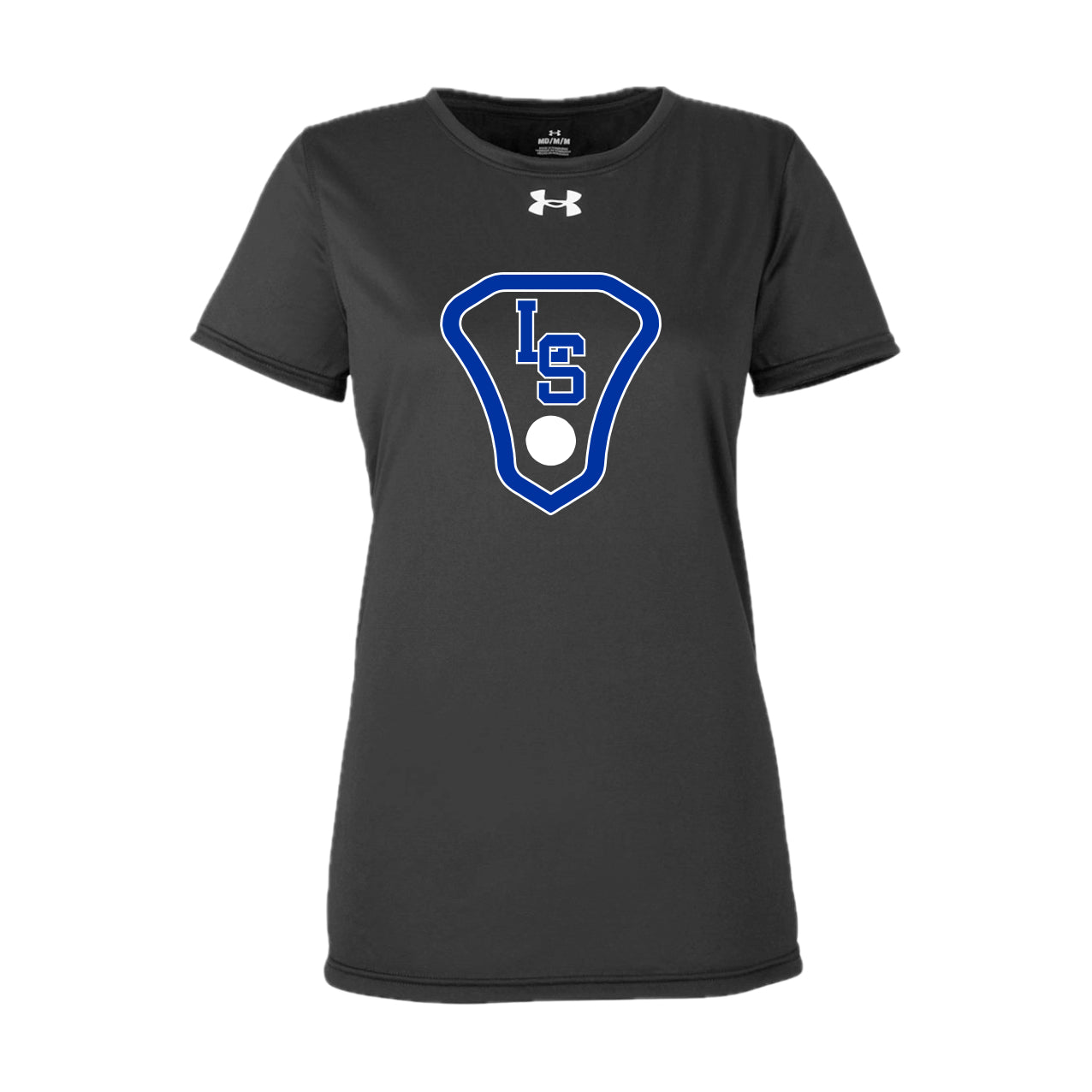 LSLAX01 -16 Black Under Armour Ladies Short Sleeve