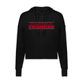 WARSWSH01-22 Ladies Black Effortless Boxy Hooded Sweatshirt