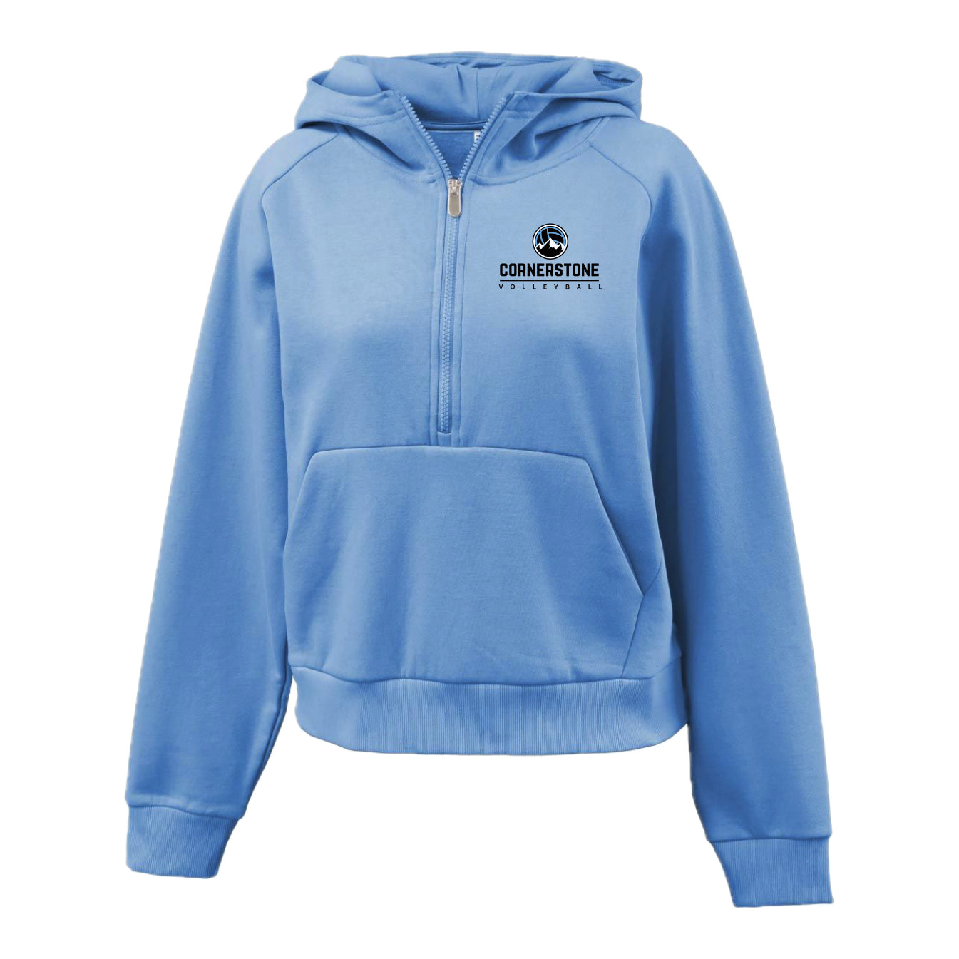 CVCSH03 - 15 Ladies Lake Blue Half Zip Hoody