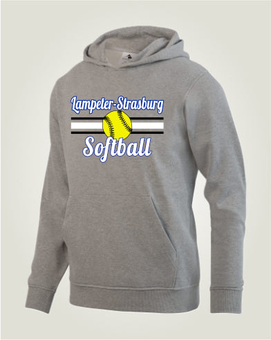 LSYS01 - 016 Charcoal Heather Hooded Sweatshirt