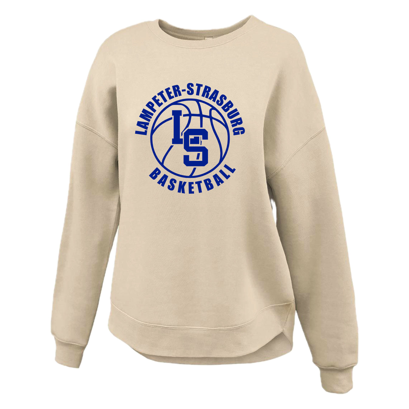 LSYBSH2-15 Beige Ladies Crewneck Sweatshirt