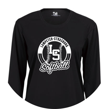 LSY0225-S08 Black Softball Women's Performance Long Sleeve