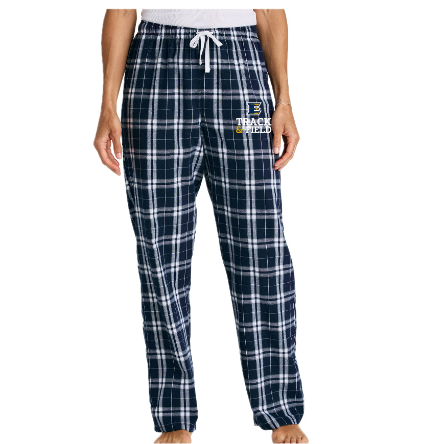 ETFSH04 16 Ladies True Navy Flannel Plaid Pant