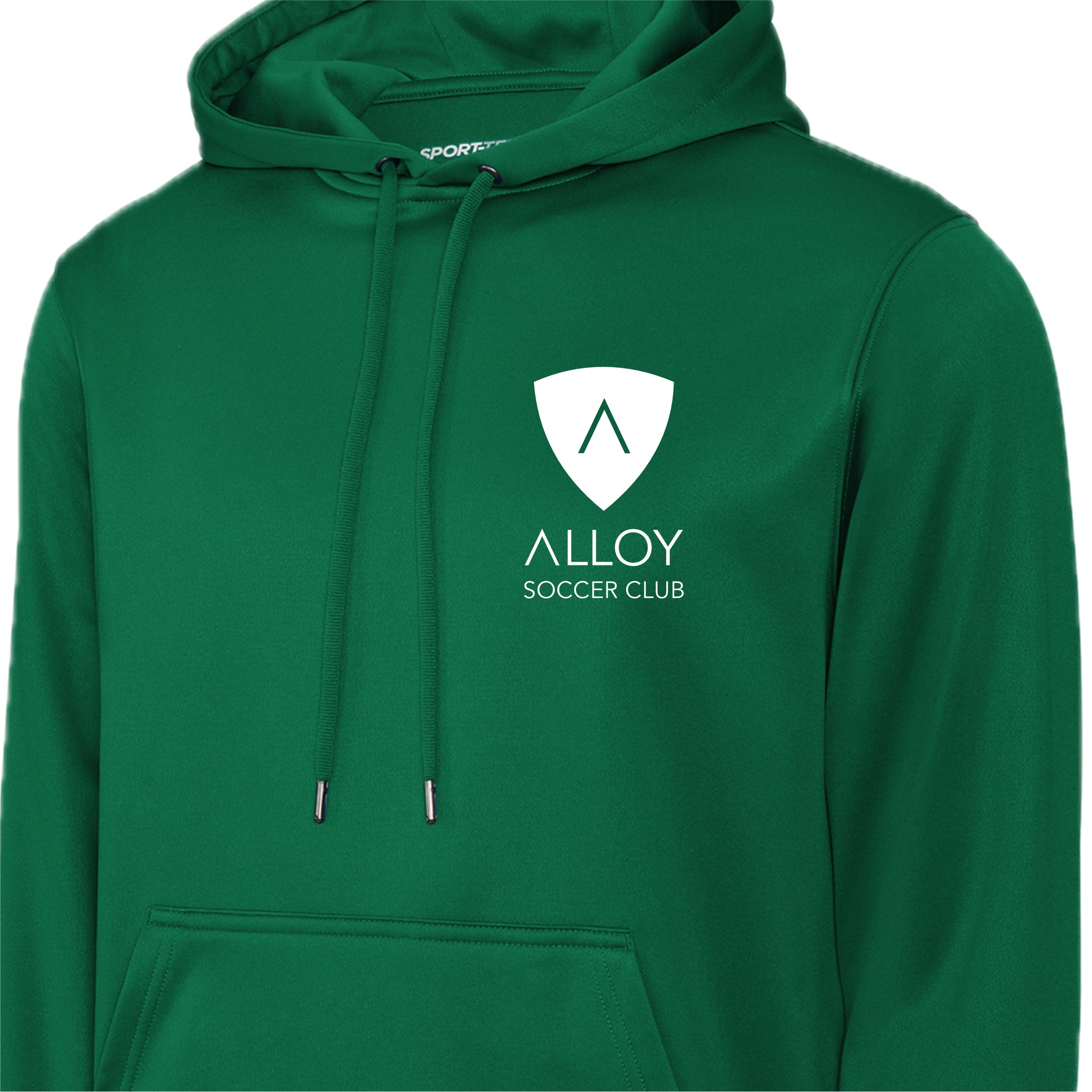 ASCSH01-07 Kelly Green Performance Hooded Sweatshirt