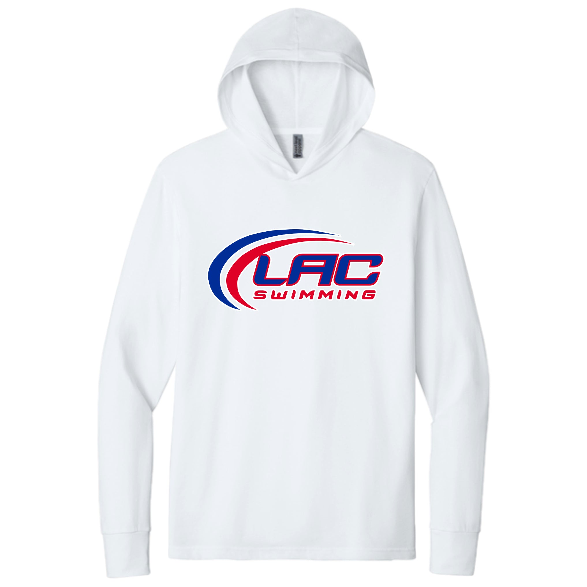LACSH009-15 White Hooded Long Sleeve Tee