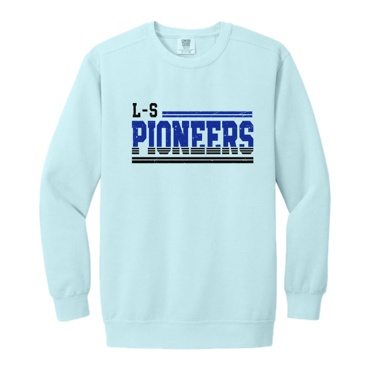 LSHHSH01 - 16 Chambray LS PIONEERS Comfort Colors Crewneck Sweatshirt