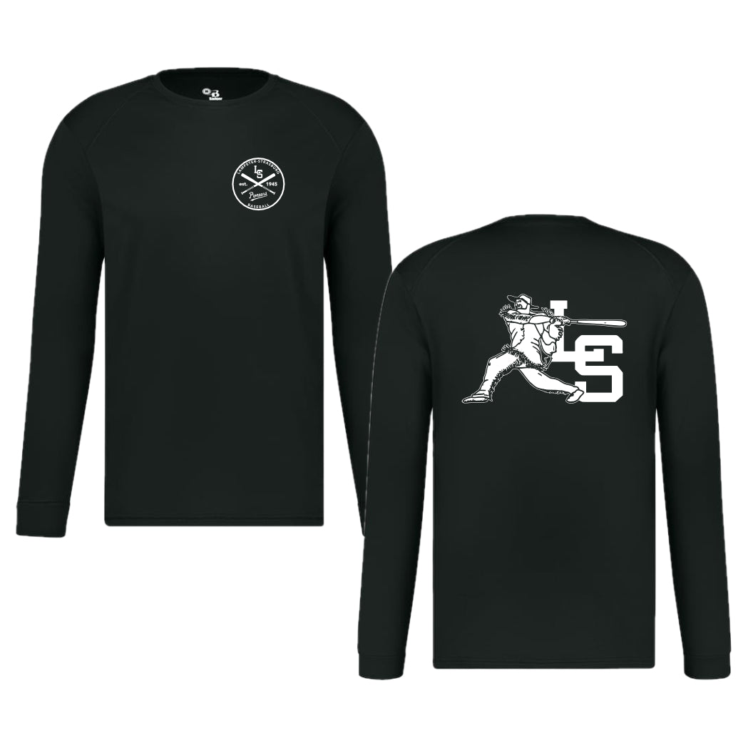 LSBSH04 - 38 Swinging Pio Black Performance Long Sleeve Tee
