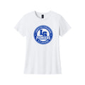 LSLAMELSH01 - 17 White Circle Ladies Soft T-Shirt