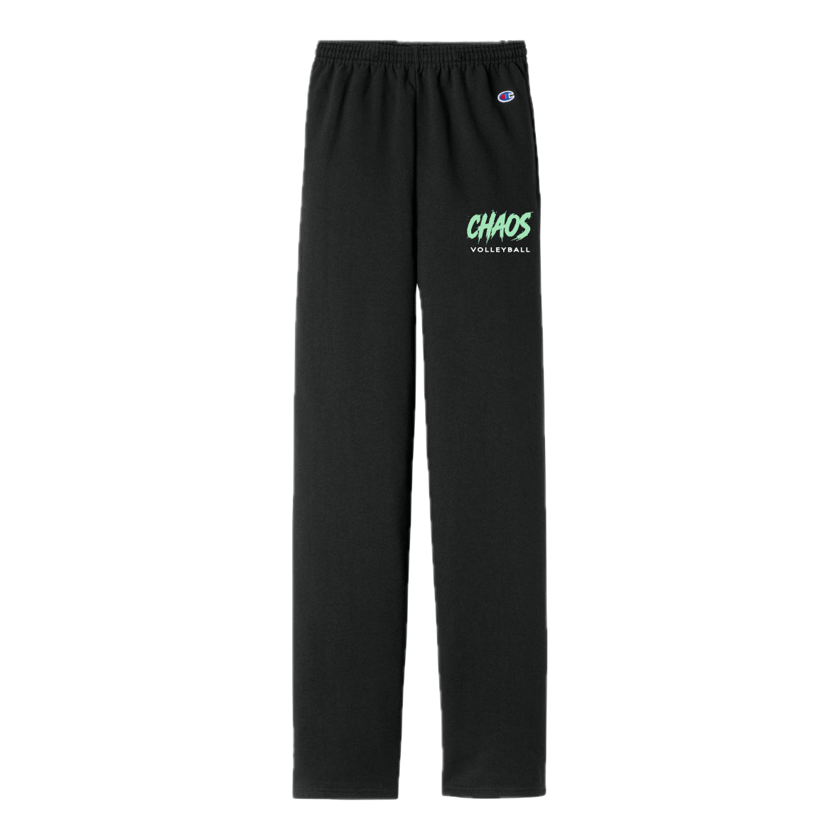 CCVOLSH01 - 27 Black Champion Open Bottom Sweatpants