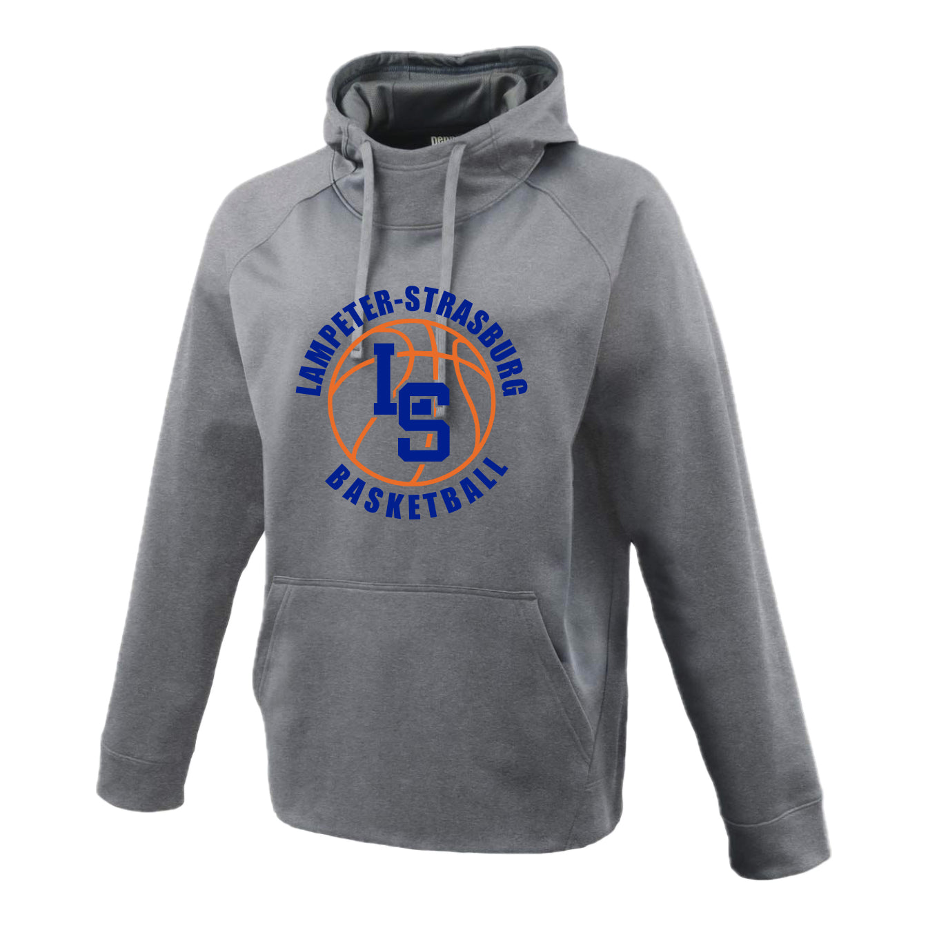 LSYBSH2-17 Carbon Heather Performance Hooded Sweatshirt