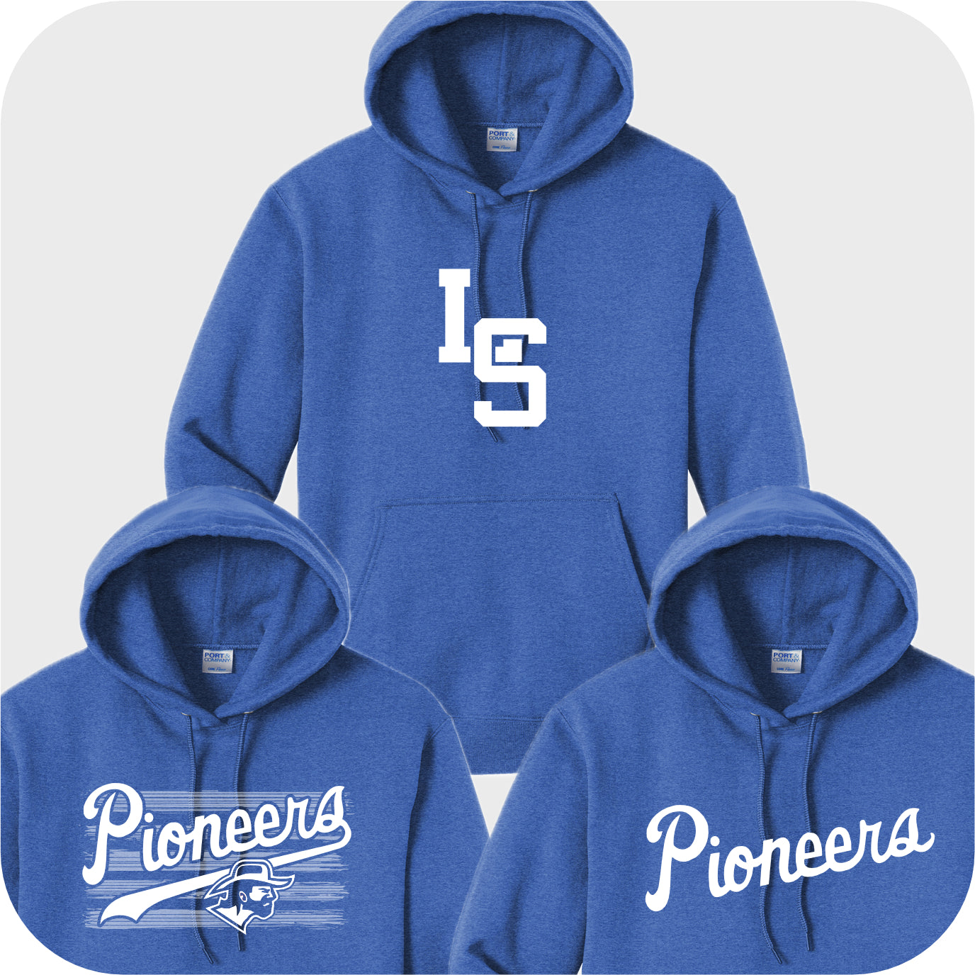 LSELEM01 - 11 Heather Royal Hooded Sweatshirt