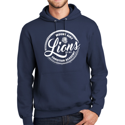 MACA012: Navy Hooded Sweatshirt Lions Tee
