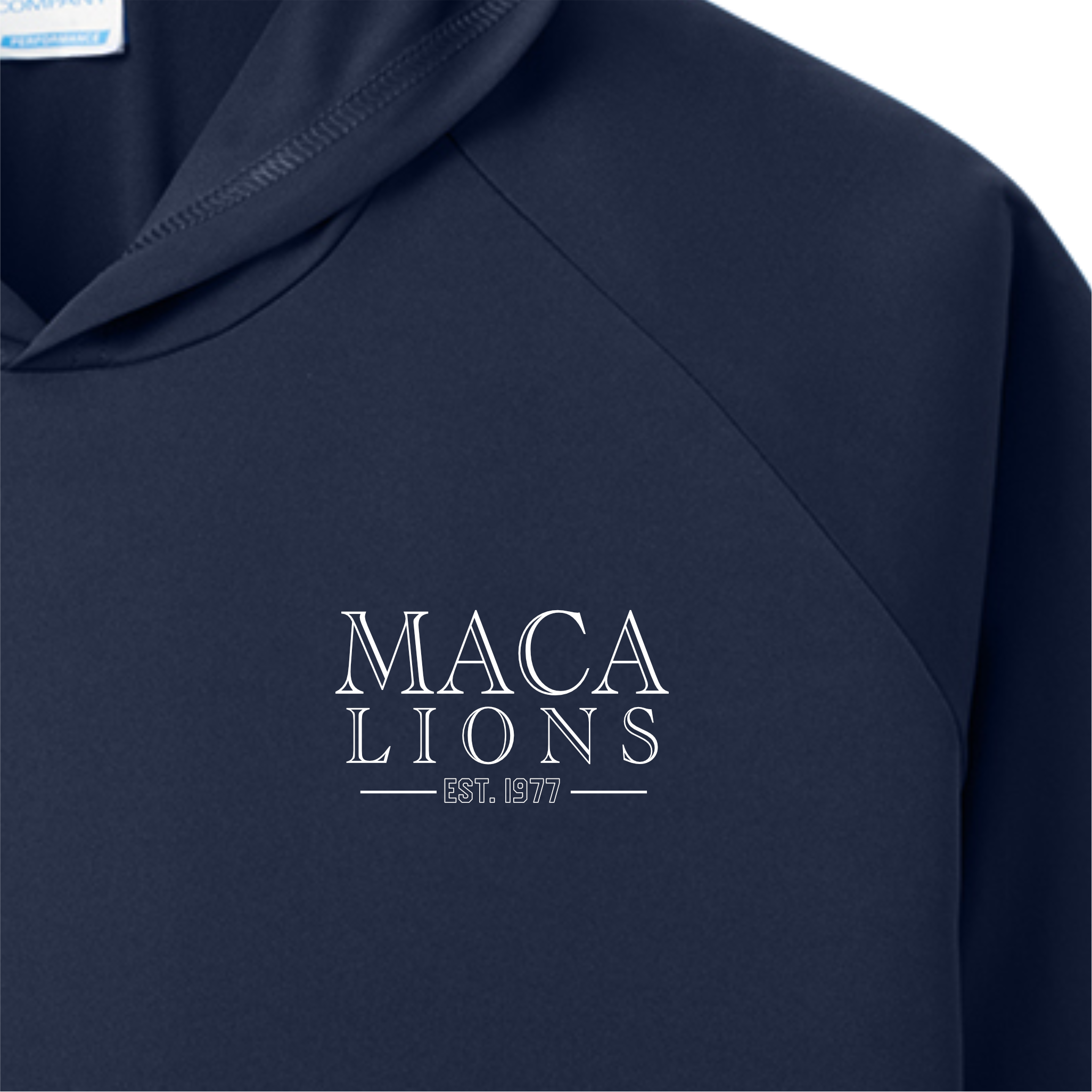 MACA040 Navy Light Weight Performance Hoody
