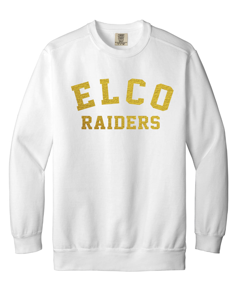 ELCOIS024 - 07 Comfort Colors Elco Gold Foil Crew Sweatshirt