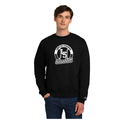 LSY0225-B09 Black Baseball Champion Crewneck Sweatshirt