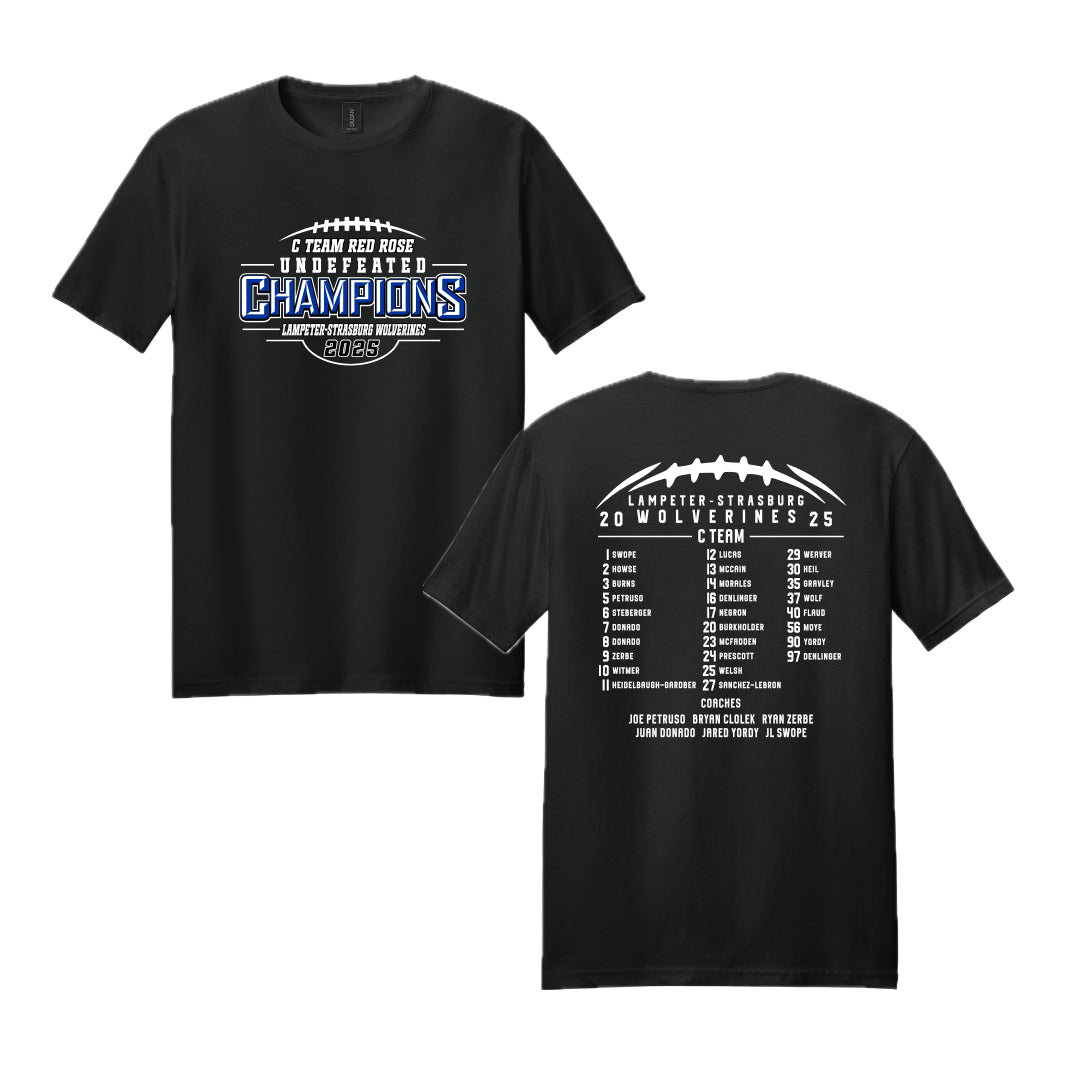 LSW020 - Black Short Sleeve C Team Champions Tee