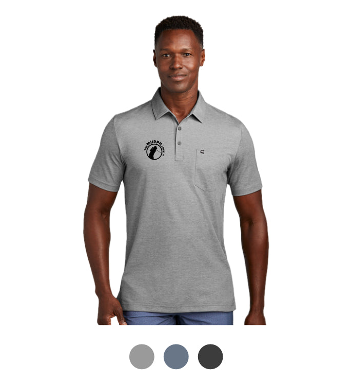 TMOSH01-02 TravisMathew Oceanside Heather Pocket Polo