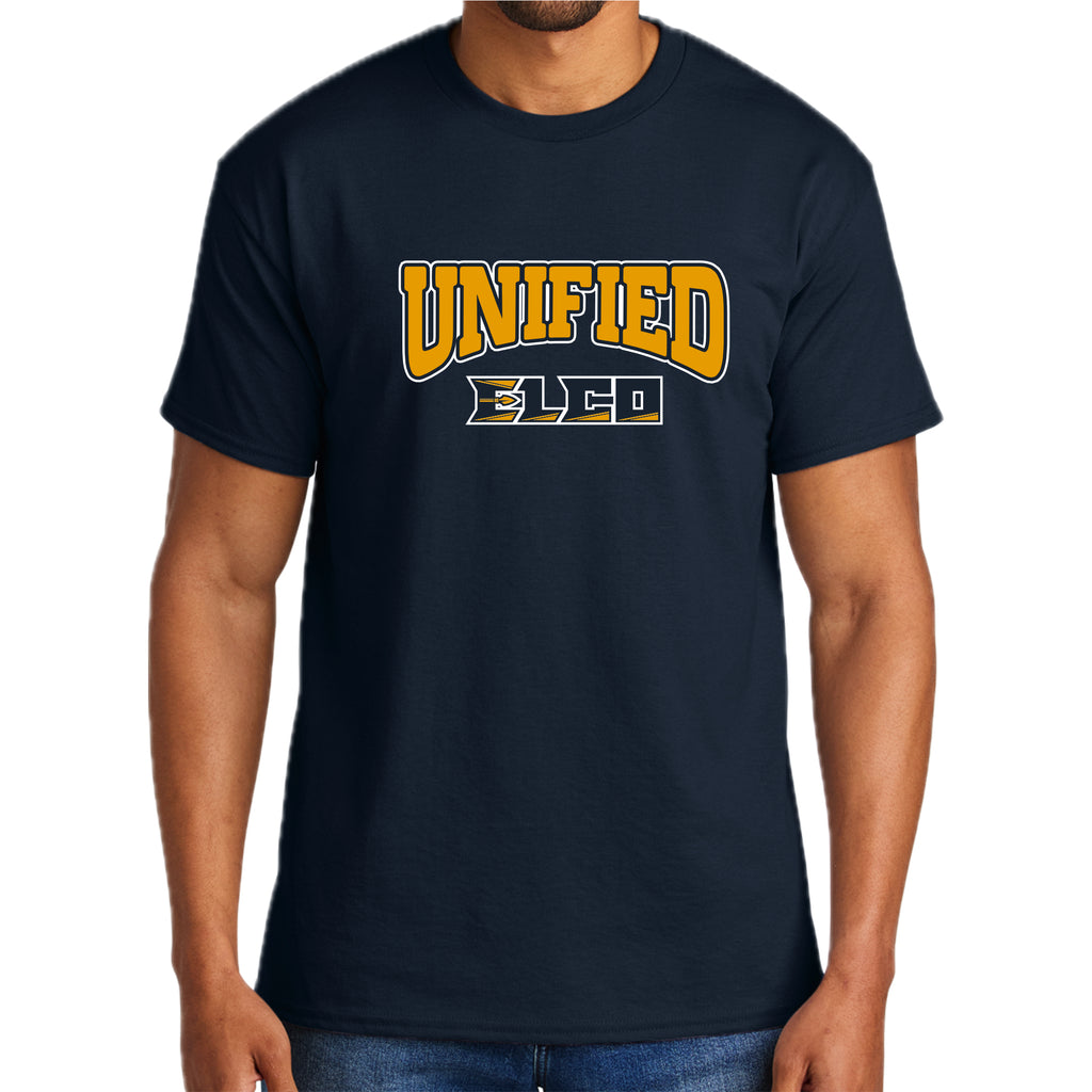 ELUN0325-01 Navy Short Sleeve Unified Logo Tee 1