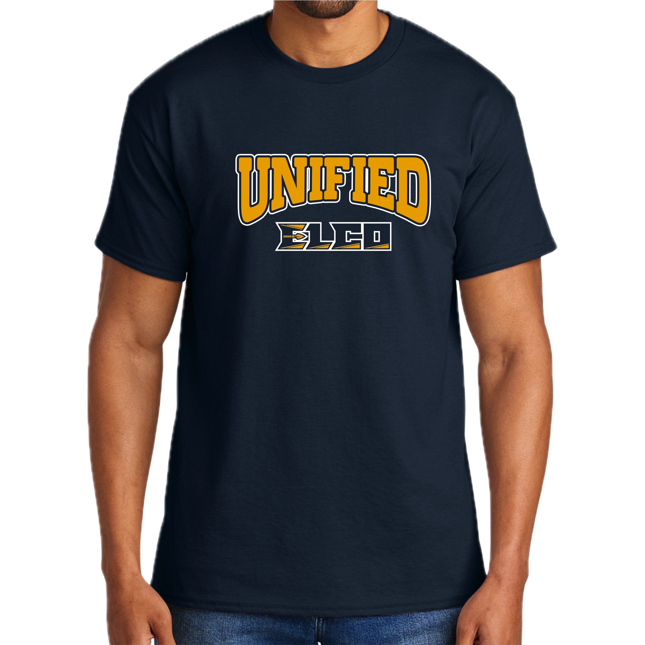 ELUN0325-01 Navy Short Sleeve Unified Logo Tee 1