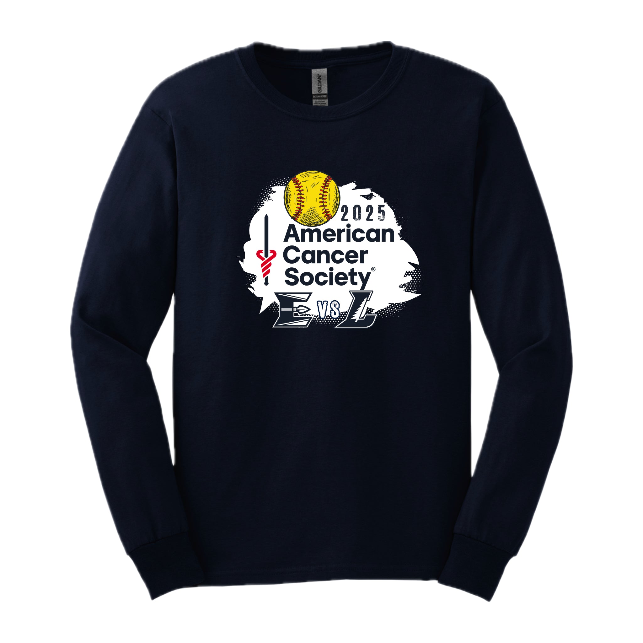 ESB0325-03 Navy Elco Lebanon ACS Logo Long Sleeve