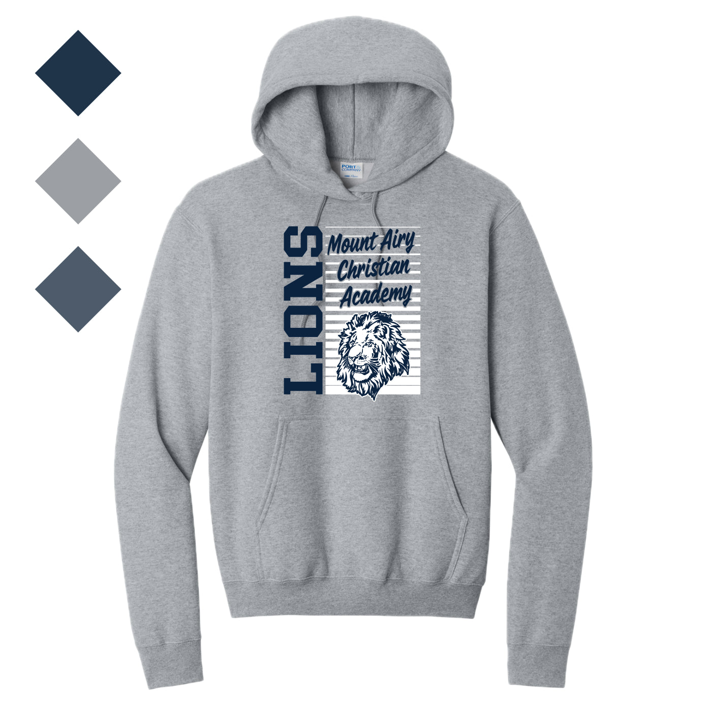 MACA104 - Lions Stripe Hooded Sweatshirt
