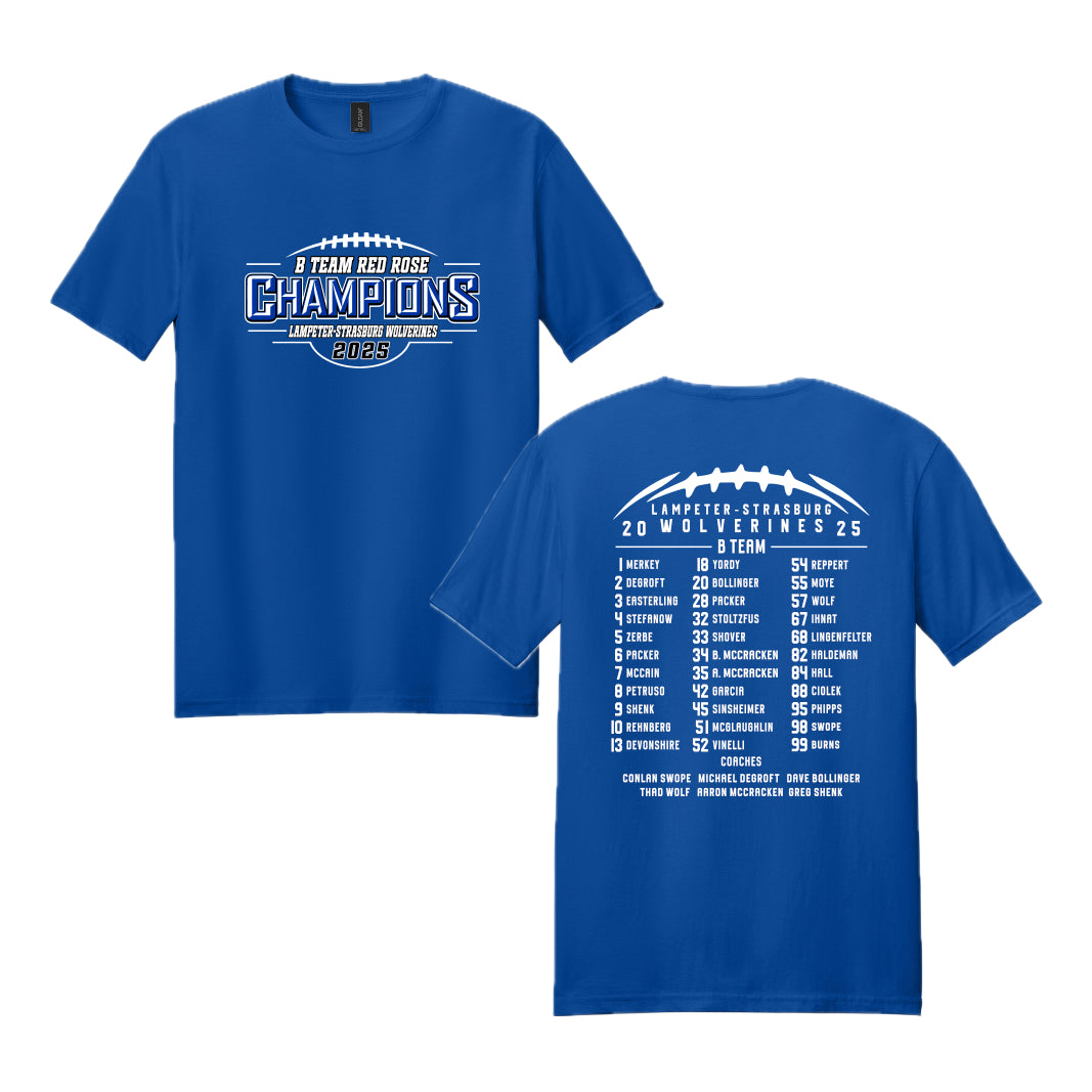 LSW010 - Royal Short Sleeve B Team Champions Tee