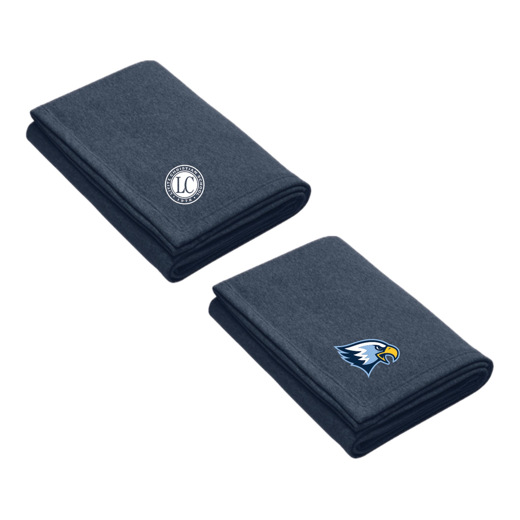 LCS101 - Heather Navy Sweatshirt Blanket