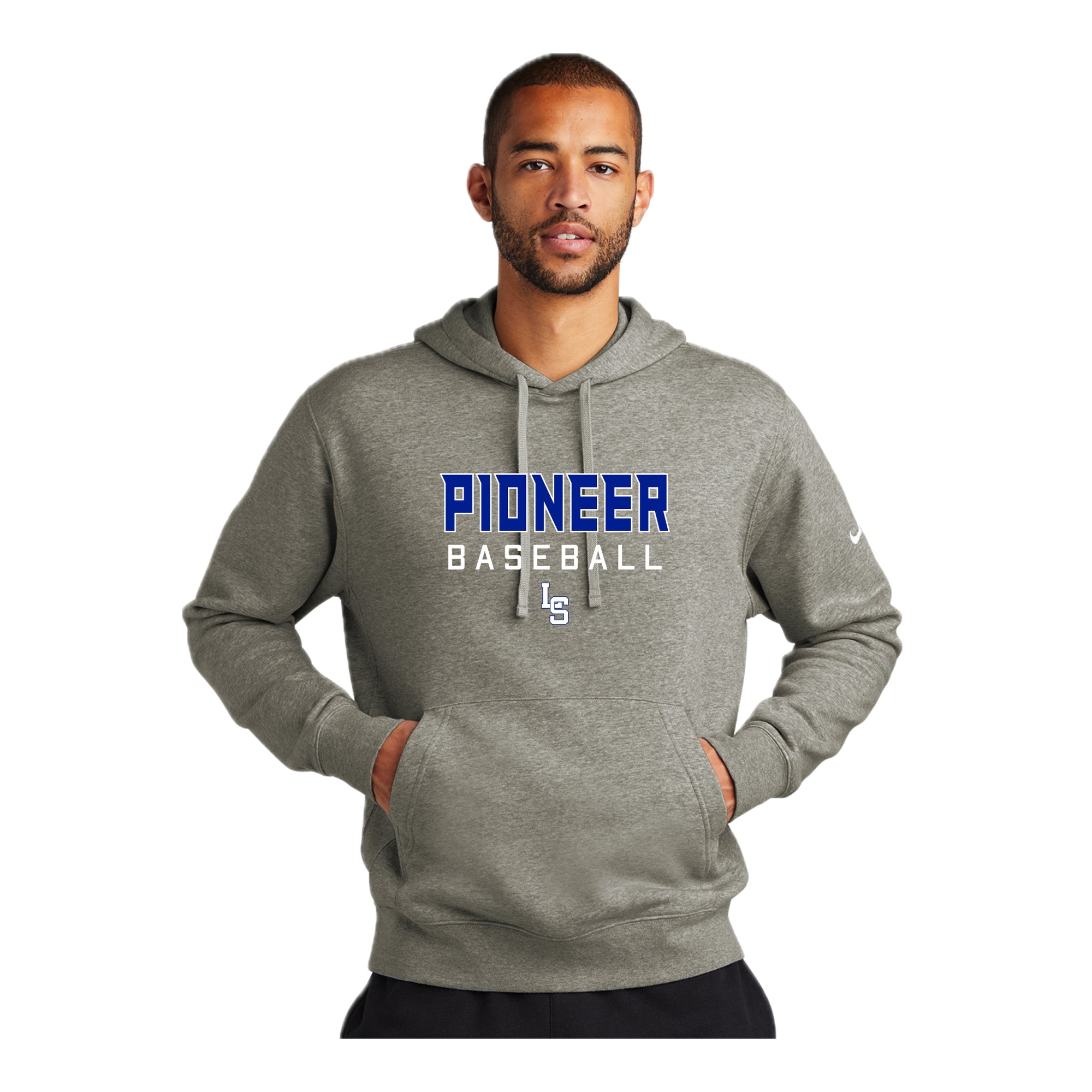 LSHS0225-18  Nike Dk Grey Heather Hooded Sweatshirt