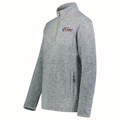 LACSH003-14 Ladies Graphite Heather 1/4 Zip Sweater