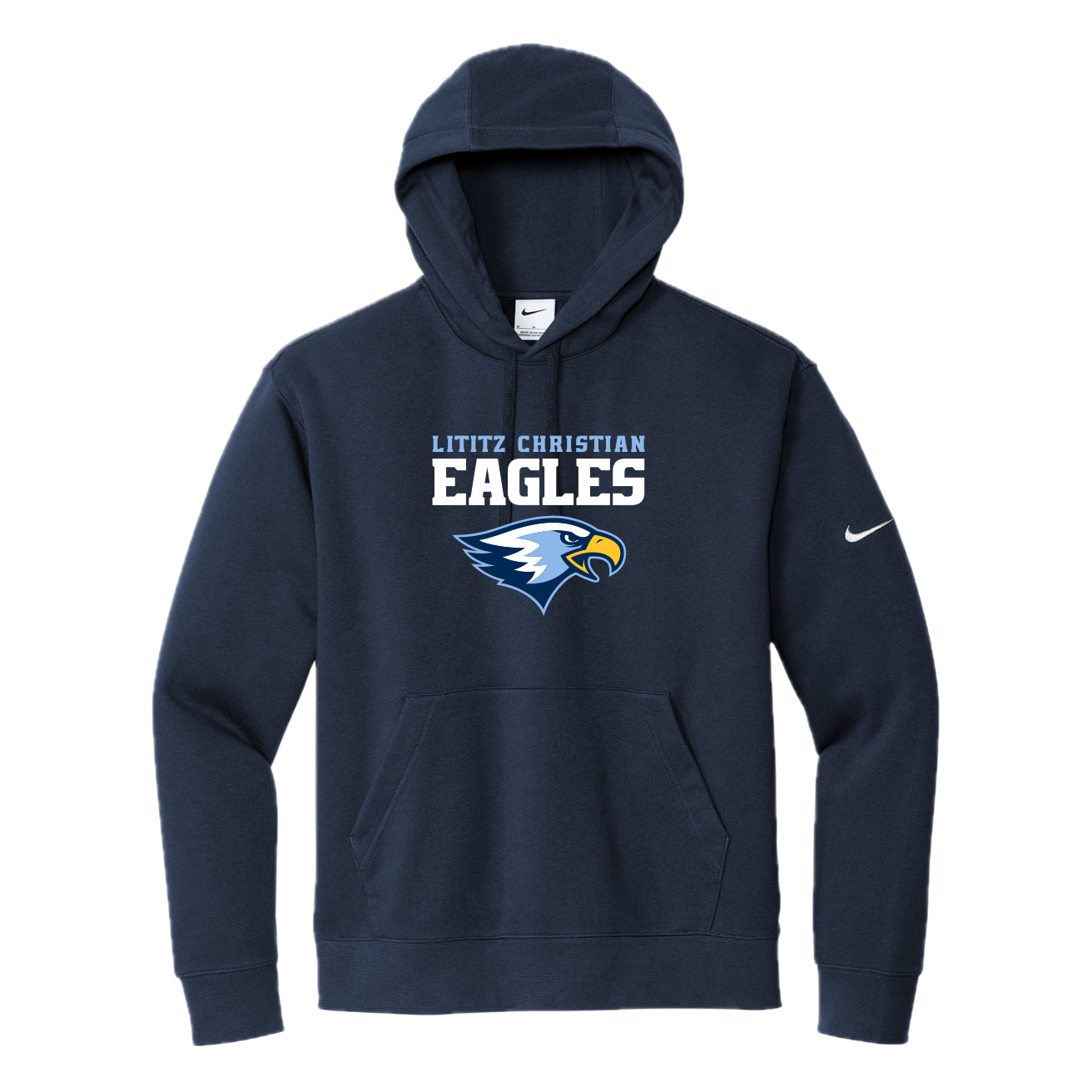 LCS062 - Midnight Navy Nike Fleece Hooded Sweatshirt